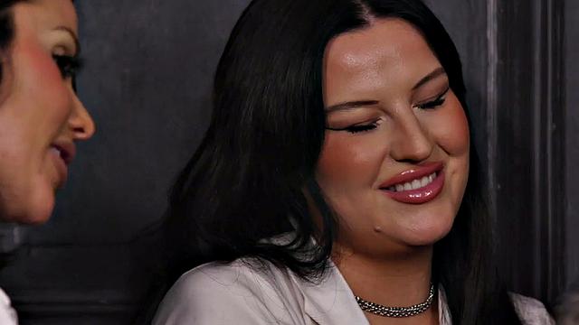 CFNM college girls suck professors hard cock in group