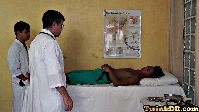 Horny asian doctor analfucking patient