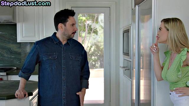 busty 21yo blonde gets titsfucked by stepdad