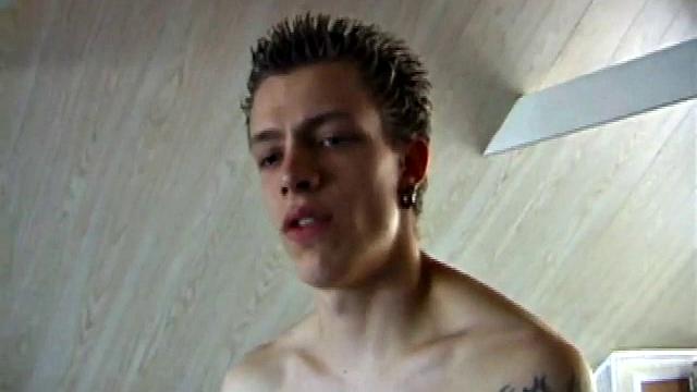 After getting naked in the bedroom, Shane delivers another hot stroke show. He lubes up his dick, works it stiff and jerks off until he squeezes out a warm cum load.