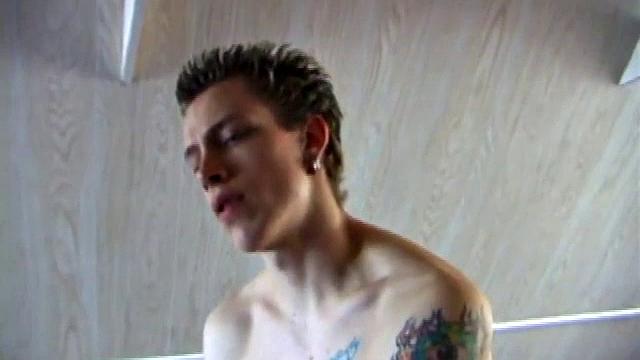 After getting naked in the bedroom, Shane delivers another hot stroke show. He lubes up his dick, works it stiff and jerks off until he squeezes out a warm cum load.