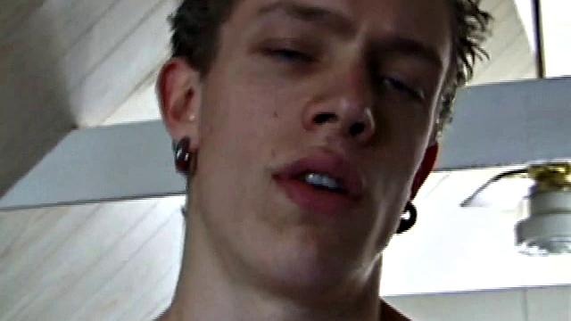 After getting naked in the bedroom, Shane delivers another hot stroke show. He lubes up his dick, works it stiff and jerks off until he squeezes out a warm cum load.