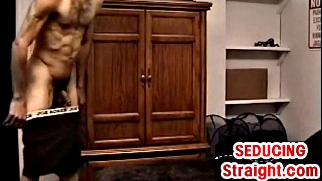 Real guy deepthroating and jerking dick