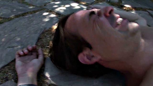 Teen Pornstar Fucks Outside with a Big Dick Man