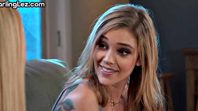 Inked lesbian babe rimmed and fingered before scissoring