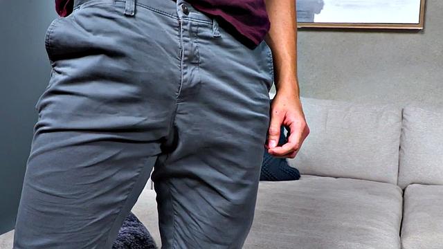 Solo ginger fingers ass and jerks after casting