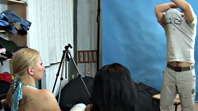 Big tit strapon mistresses pegging submissive in threesome