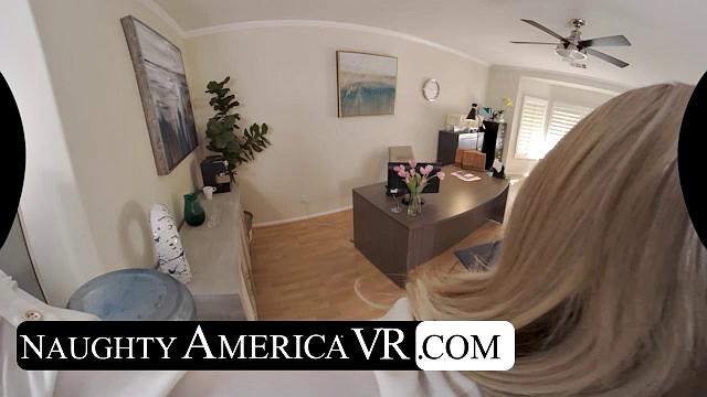 Hot blonde Madelyn Monroe needs cock in her office!