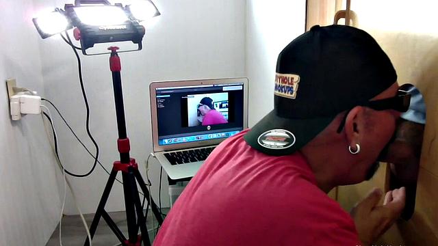 Hung Stud Gloryhole Deep Throat Action