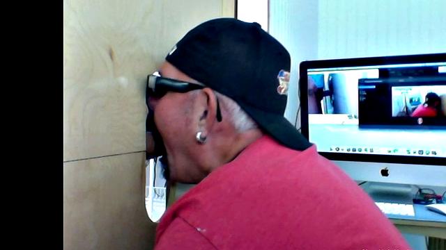 Hung Stud Gloryhole Deep Throat Action