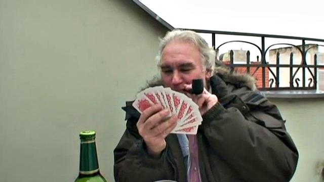 Kinky brunette teen takes grandpa's cock in her wet, young pussy and gets a cumshot