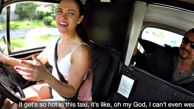 Smalltit european cabbie gets creampied by passenger