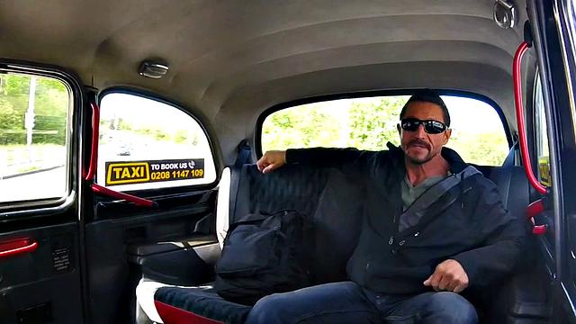 Smalltit european cabbie gets creampied by passenger