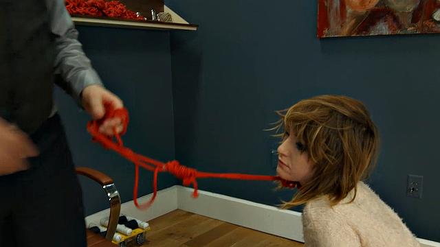 Mouth Skater chick dominated by dildo