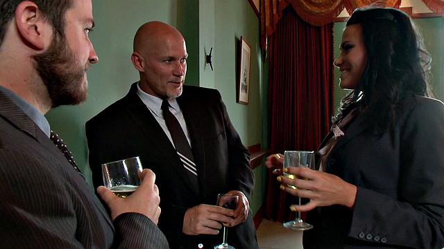 BDSM ballgagged MILF suffers electro sex before pussy banging