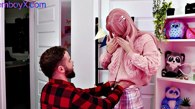 Pantyhose lavenderboy fucked in skinny ass by jock