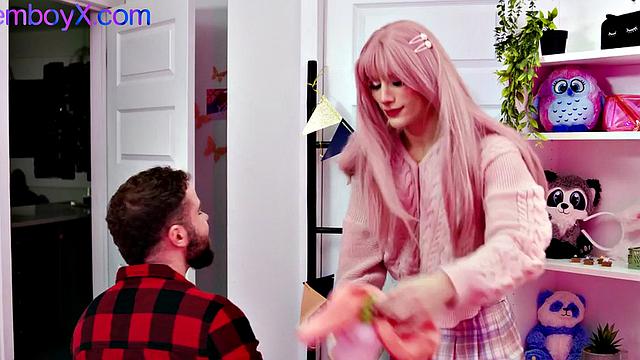 Pantyhose lavenderboy fucked in skinny ass by jock