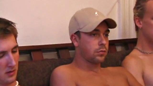 Horny Guys Circle Jerking