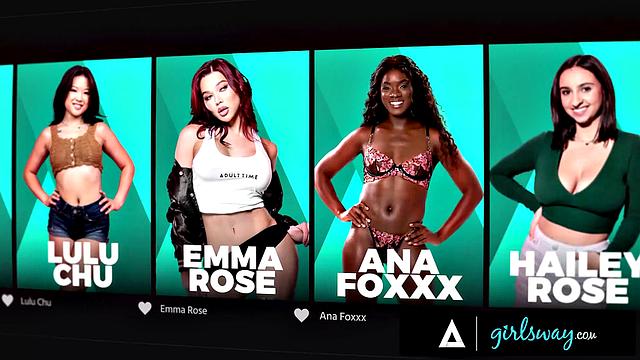 GIRLSWAY - Schoolgirls Ruby Moon And Selina Bentz Scissor During Detention! ALMOST CAUGHT!