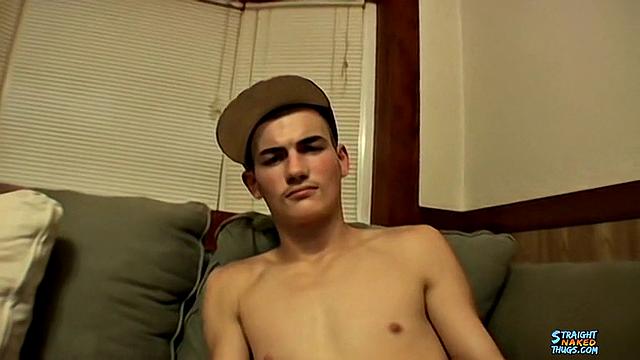 18 Year Old Cute Straight Guy Cums in a Sex Toy - Cash