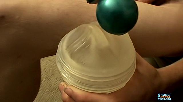 18 Year Old Cute Straight Guy Cums in a Sex Toy - Cash