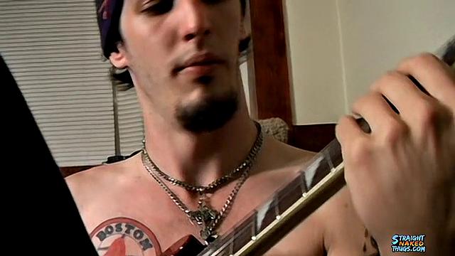 Rocker Axel strips down and gives his guitar hand a wild solo