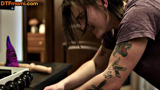 hairycunt busty MILF fucked by stud