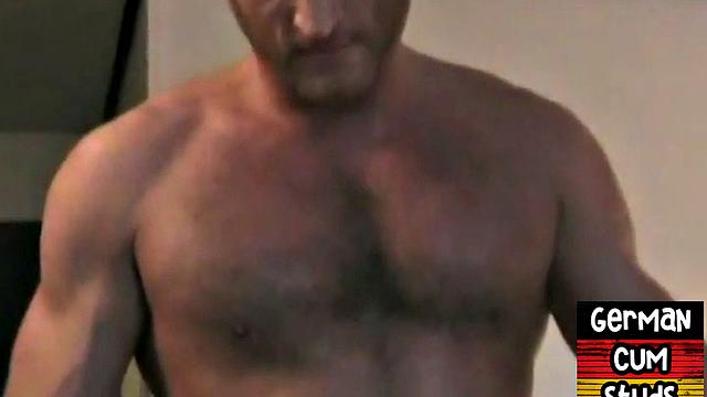 Muscled German stud pounding his BF