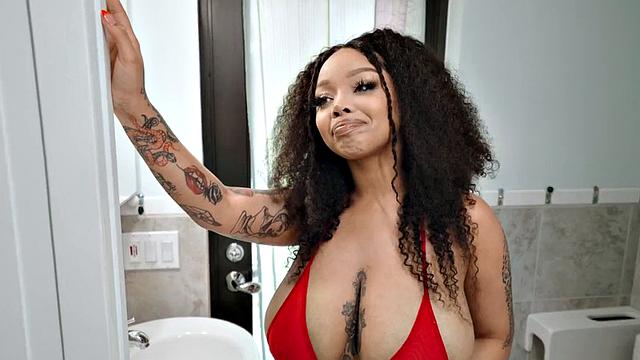 Bigbooty inked MILF doggystyled by her lover