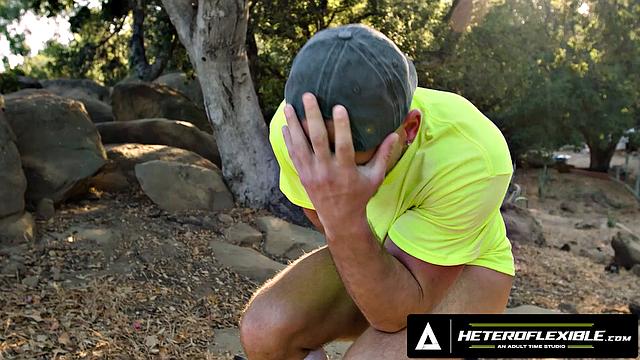 HETEROFLEXIBLE - Muscle Hunk Gives Power Bottom Rough Sweaty Bareback Fuck After He Helps Him