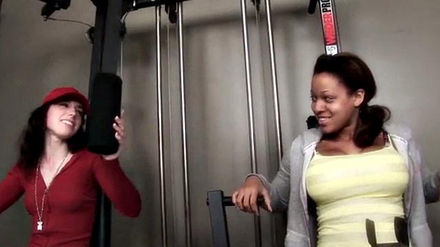 Petite gym slut fucks old man