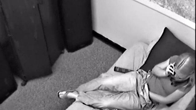 Masturbating teen sucks on a hard cock