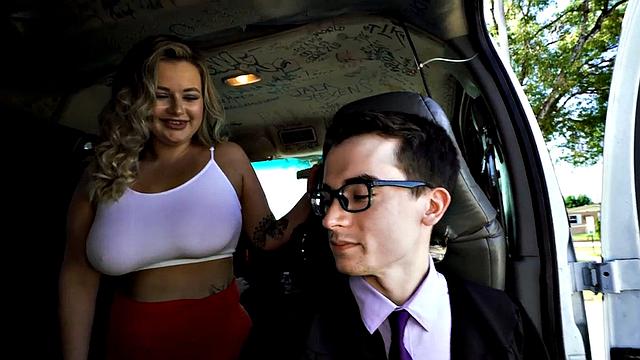 College twink fucked by gay in pickup van outdoors