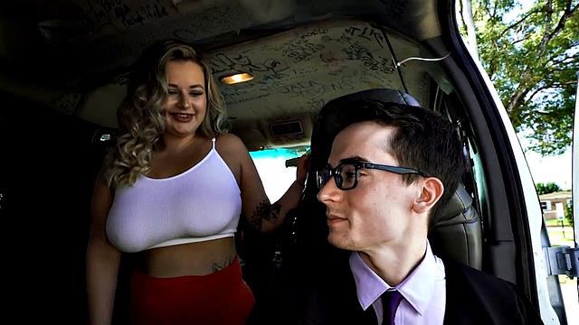 College twink fucked by gay in pickup van outdoors