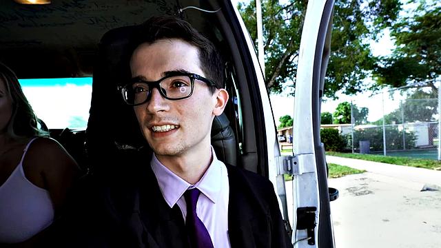 College twink fucked by gay in pickup van outdoors