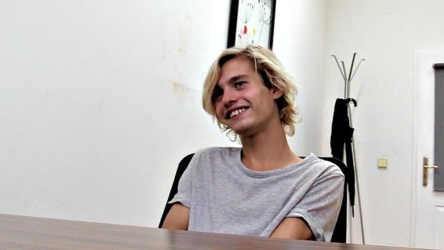 Straight euro twink deepthroats and does anal in POV