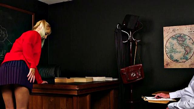 Voyeur Schoolgirl teases teacher in the classroom