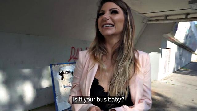 Fooled amateur public sex by agent