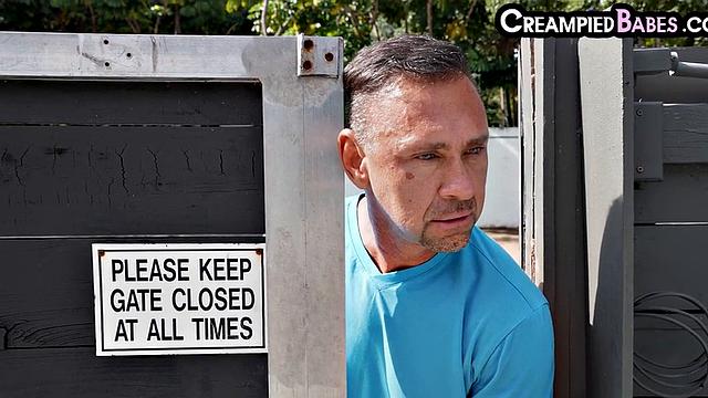 Big-titted babe smashed in threesome