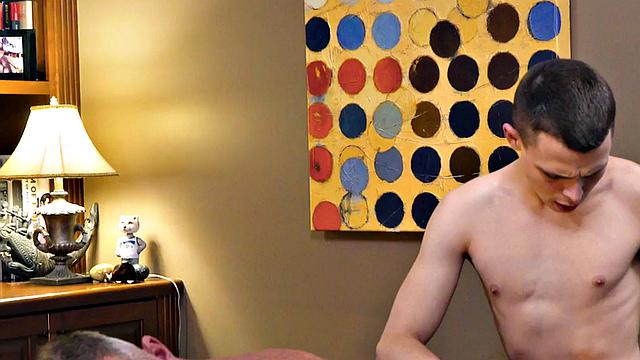 Office bareback banged by 21yo petite twink