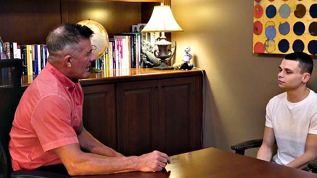 Office bareback banged by 21yo petite twink