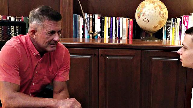 Office bareback banged by 21yo petite twink