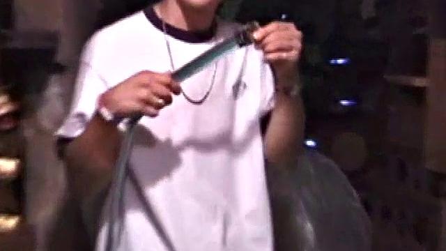 Straight skater boy Dakota is alone in a wine cellar, conveniently stocked with a few straight porn magazines. He unzips, pulls out his dick and has it stiff in no time.