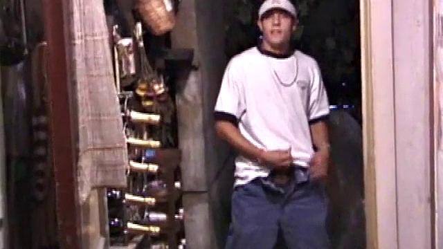 Straight skater boy Dakota is alone in a wine cellar, conveniently stocked with a few straight porn magazines. He unzips, pulls out his dick and has it stiff in no time.