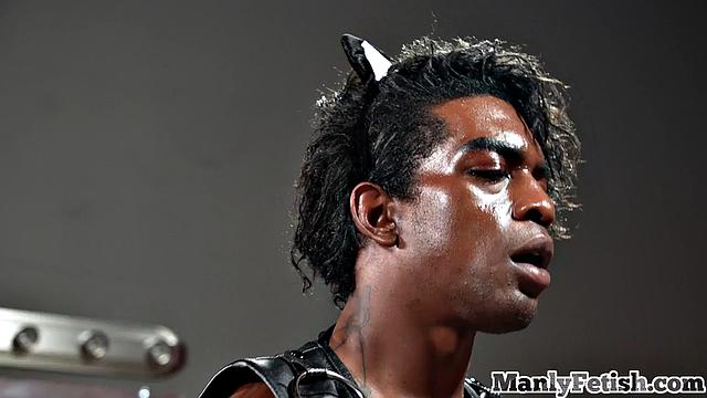 Leather BBC stud drilling Asian hunk