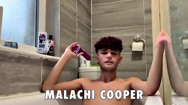 Malachi Cooper Takes a Dildo in His Wet Ass