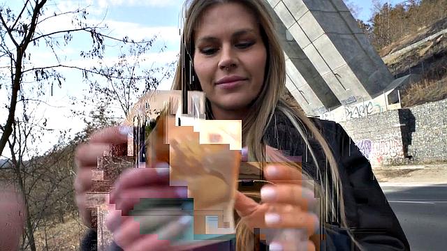 Public babe picked up and paid for fuck by sex agent