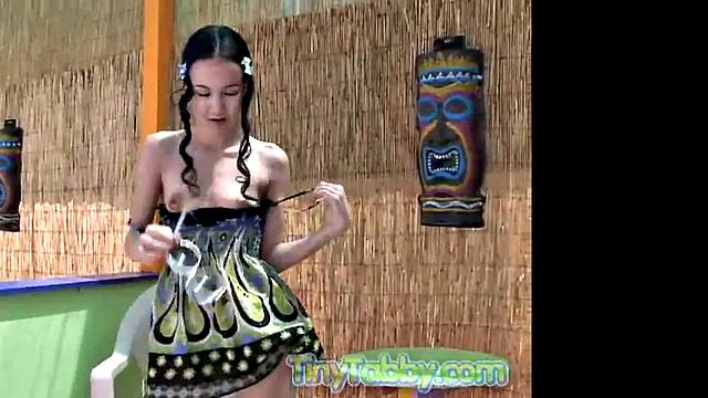 Tiny Tabby with tight Pussy Teasing