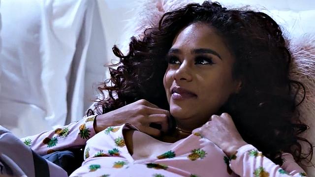 Ebony babes enjoy scissoring after back massage