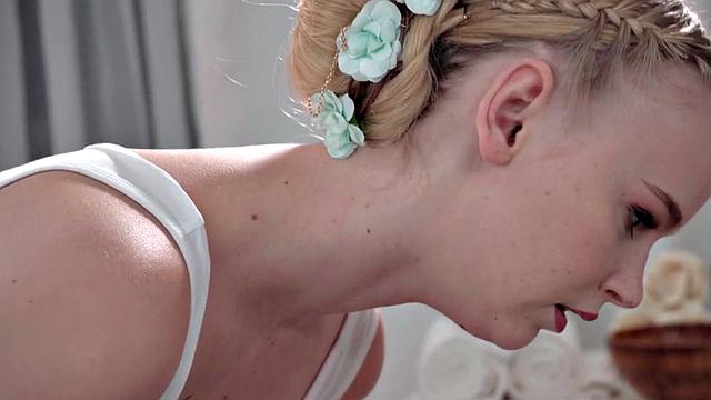 IR oiled babe fucked by BBC on massage by her client